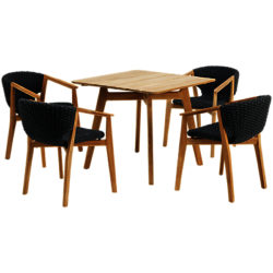Ethimo Knit Dining Set 4 Armchairs
